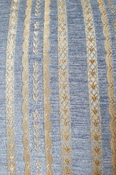 Dekoratif Jakar Mavi Bej Çizgili Kırlent Kılıfı 43x43cm